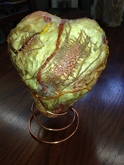 encaustic heart