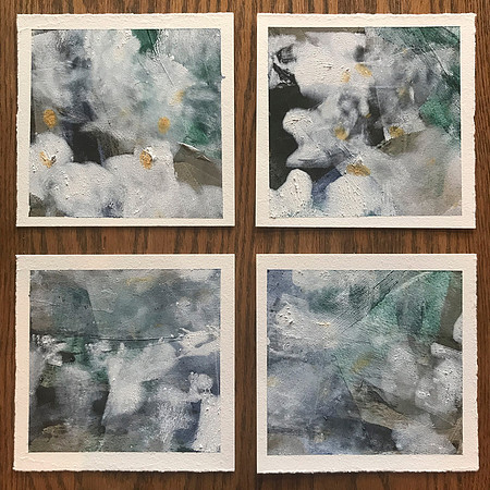 Songs Without Words: 24-27, 6x6 ea on paper, available individually or as a set - SOLD