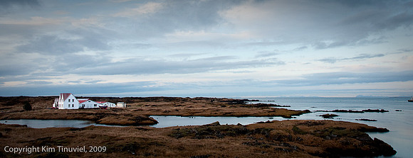 Reykjavik Fishing Lodge, 9"x24", acrylic face-mount print - $345